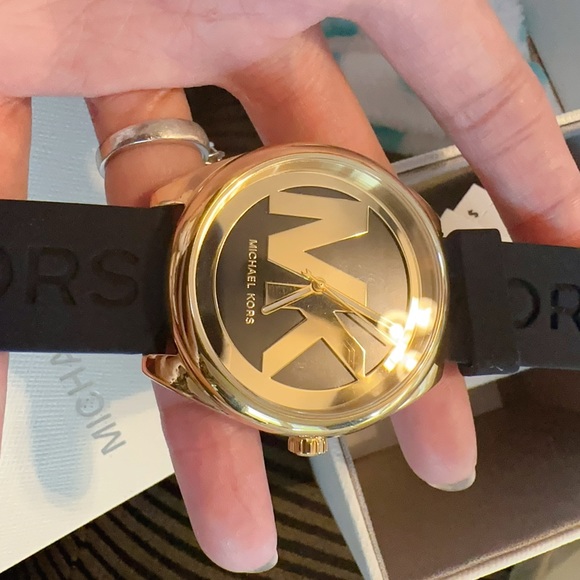 Michael Kors 42mm Stainless Steel Case blue Silicone Janelle Three-Hand Watch - Picture 8 of 16